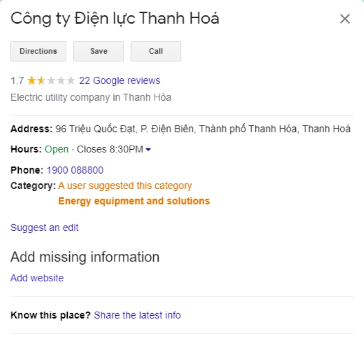 Capture số mạo danh Thanh Hóa 2