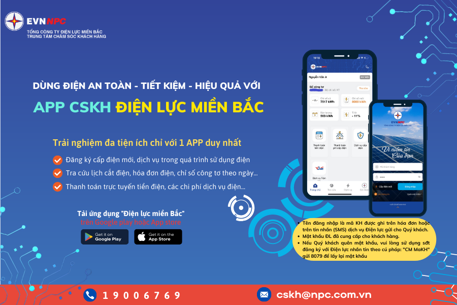 Hướng dẫn cài đặt và tra cứu lịch ngừng, giảm mức cung cấp  điện trên App EVNNPC CSKH