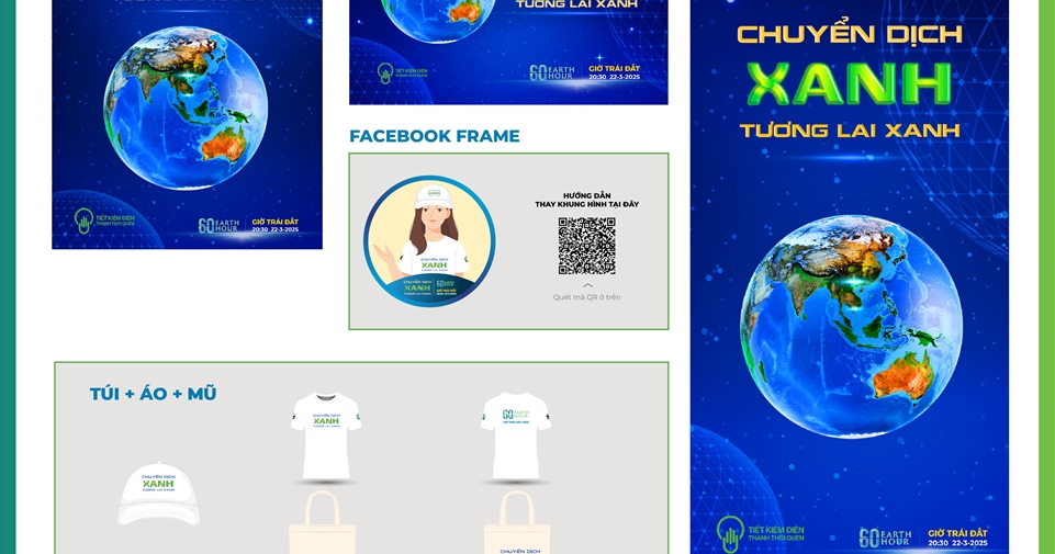 Bộ tài liệu kêu gọi toàn dân tiết kiệm năng lượng hưởng ứng Giờ Trái đất năm 2025