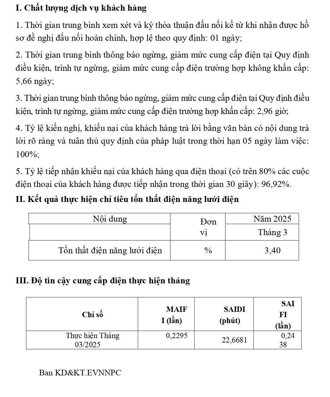 T03-2025 cong bo thong tin ve chat luong DVKH cua NPC_page-0001