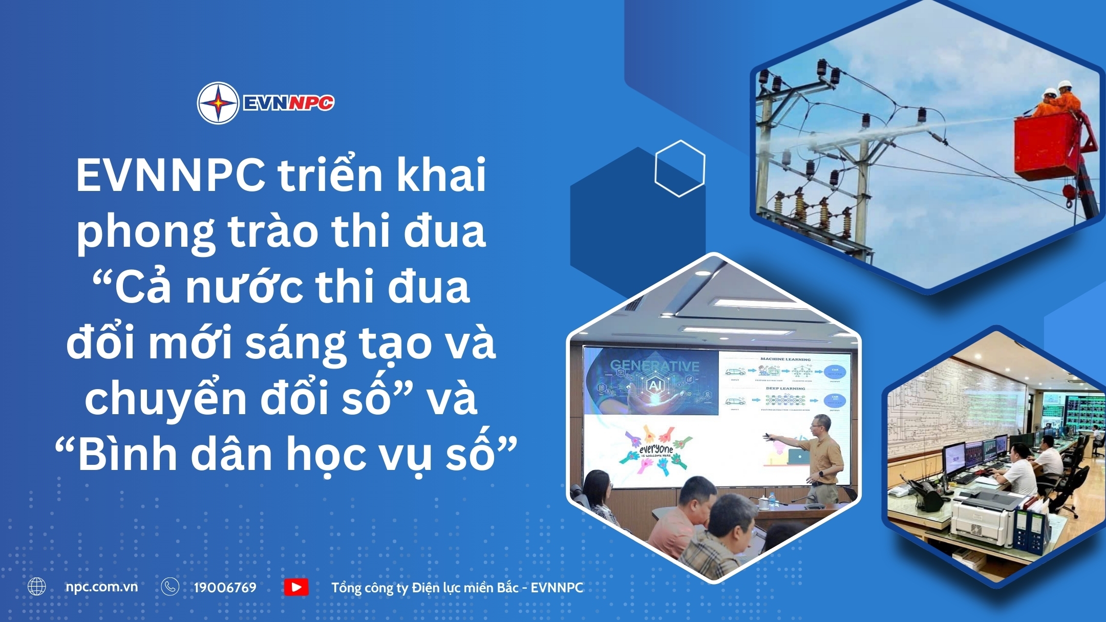 Blue and White Modern Digital Transformation Presentation
