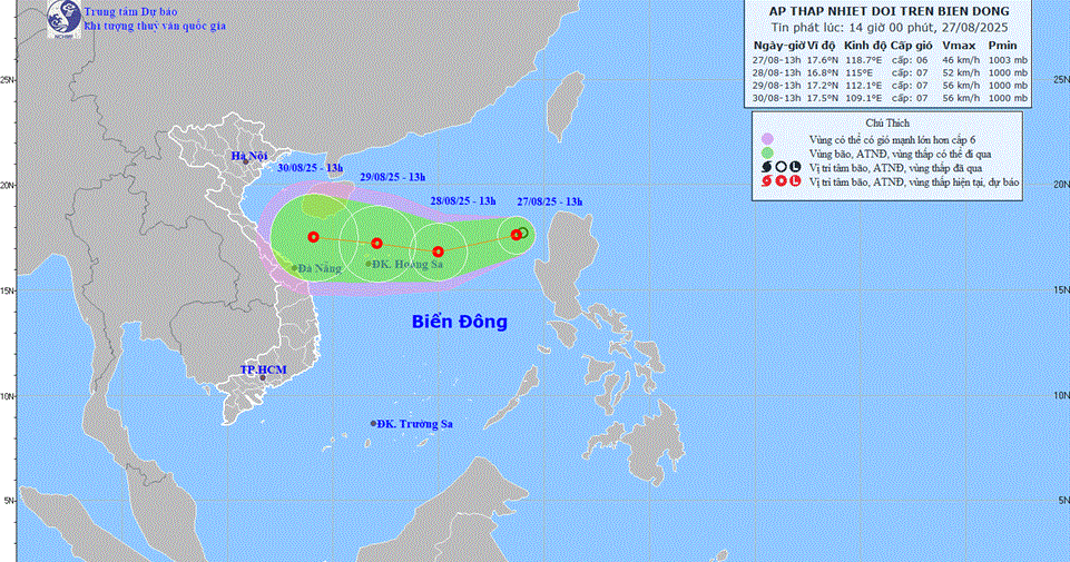 Tin áp thấp nhiệt đới trên Biển Đông