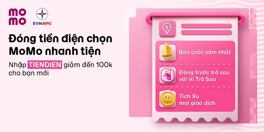 Thanh toán tiền điện hằng tháng, chọn MoMo nhanh tiện