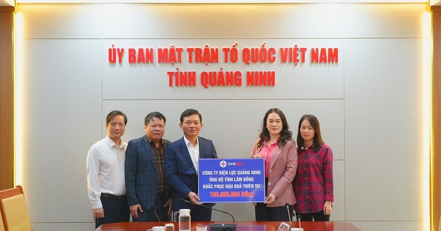 CTĐL Quảng Ninh trao 100 triệu đồng hỗ trợ tỉnh Lâm Đồng khắc phục hậu quả do mưa lũ