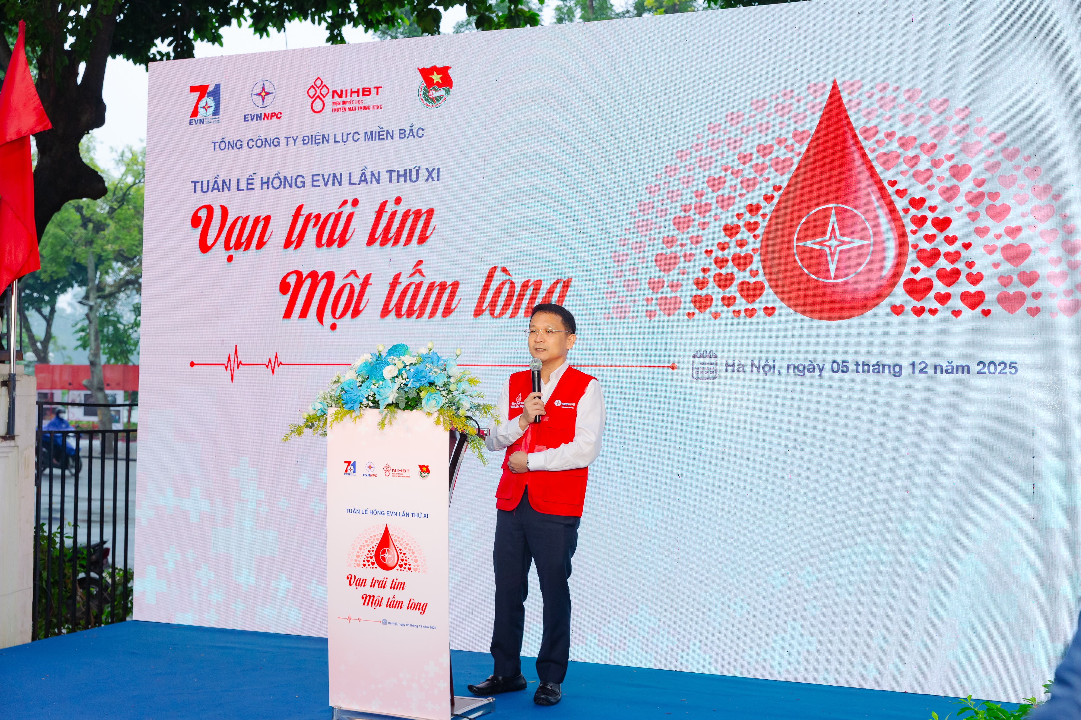 PTGĐ NPC Hà Huy Tâm phát biểu tại buổi lễ phát động