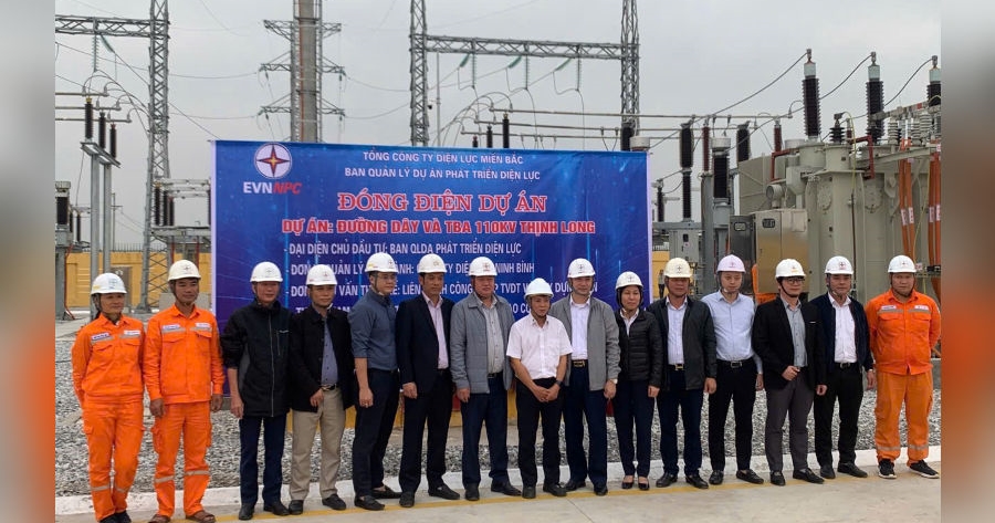 Đóng điện thành công dự án "Đường dây và trạm biến áp 110kV Thịnh Long"