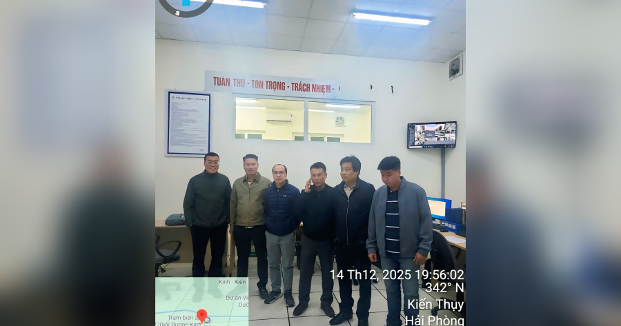 Ban QLDA Phát triển Điện lực phối hợp với các đơn vị đóng điện thành công dự án “Xuất tuyến 110kV sau TBA 220kV Dương Kinh”