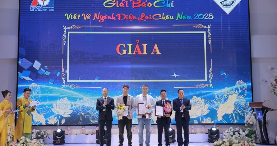 Lễ trao Giải báo chí viết về ngành Điện Lai Châu năm 2025