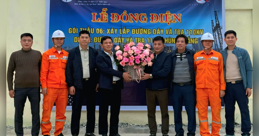 Đóng điện thành công dự án “Đường dây và TBA 110kV Hùng Thắng, tỉnh Quảng Ninh”