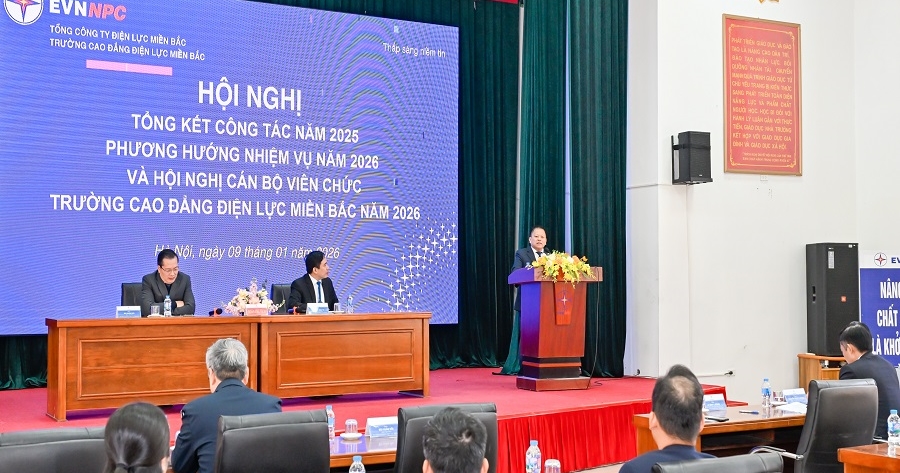 Trường Cao đẳng Điện lực miền Bắc tổ chức Hội nghị tổng kết công tác năm 2025, phương hướng nhiệm vụ năm 2026 và Hội nghị CBVC năm 2026