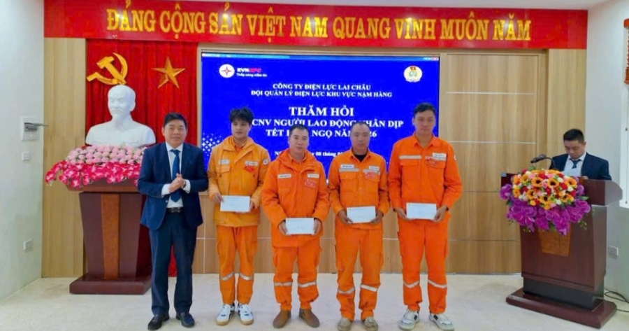 Công đoàn Công ty Điện lực Lai Châu quan tâm chăm lo đời sống người lao động dịp Tết Nguyên đán