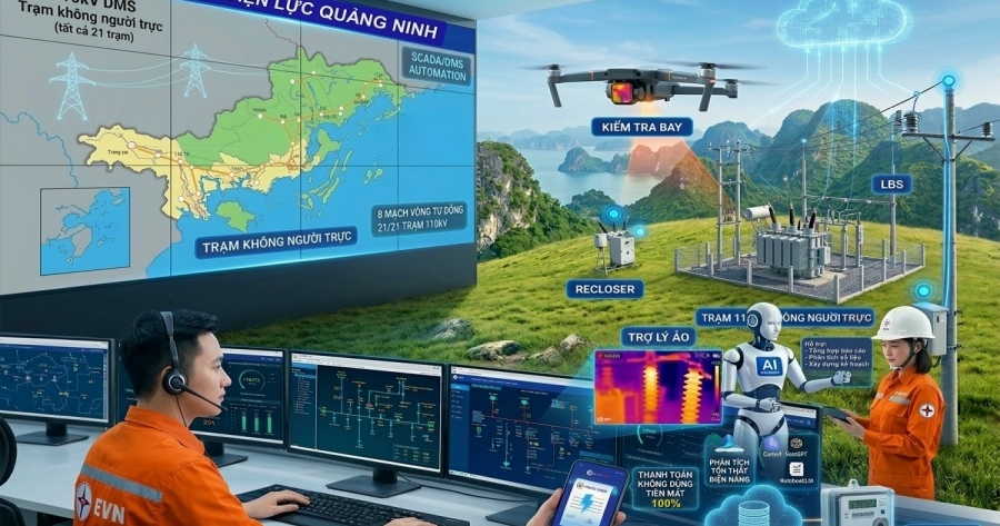 Công ty Điện lực Quảng Ninh đẩy mạnh chuyển đổi số và ứng dụng công nghệ nâng cao hiệu quả sản xuất kinh doanh
