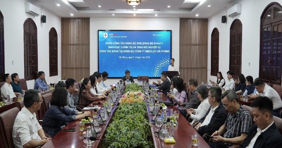 Đảng bộ Tập đoàn Điện lực Việt Namvà Đảng bộ Tổng công ty Điện lực miền Bắc thăm và làm việc với Đảng bộ Công ty Điện lực Hải Phòng