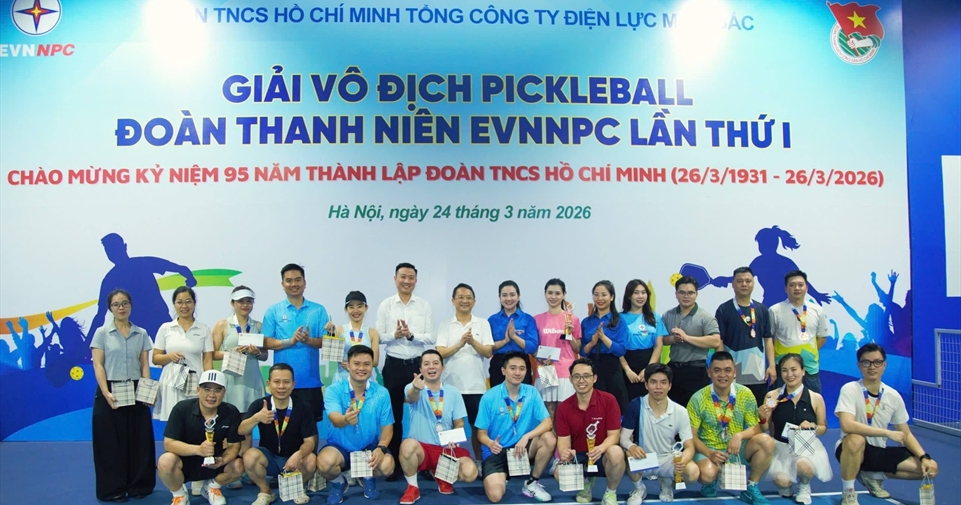 Sức trẻ EVNNPC sôi nổi Giải Pickleball Chào mừng 95 năm Ngày thành lập Đoàn TNCS Hồ Chí Minh (26/3/1931 - 26/3/2026)