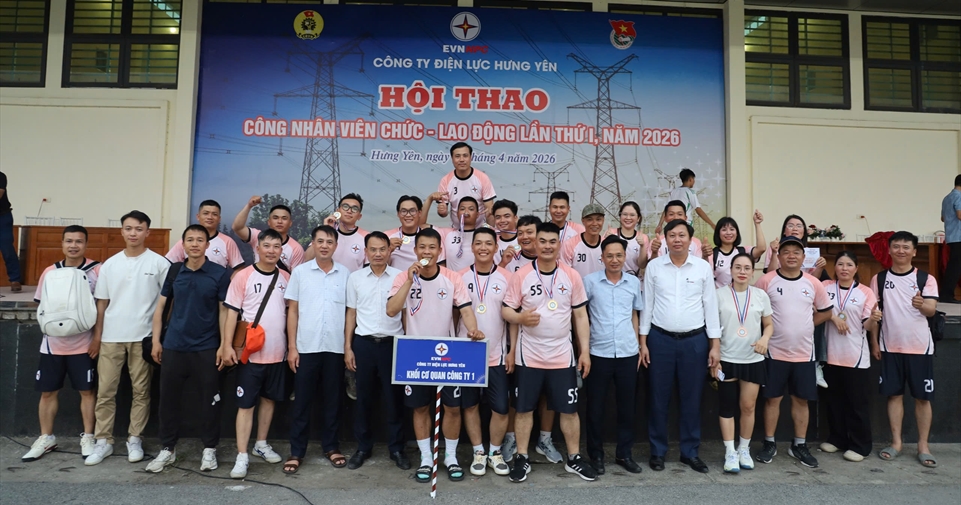 Công ty Điện lực Hưng Yên: Sôi nổi Hội thao công nhân viên chức lao động năm 2026