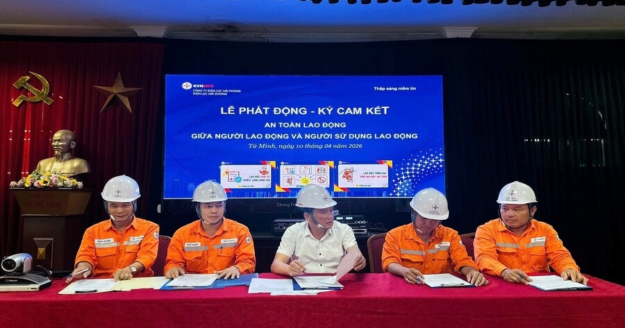 Điện lực Hải Dương- Công ty Điện lực Hải Phòng hiệu quả bền vững trong an toàn lao động