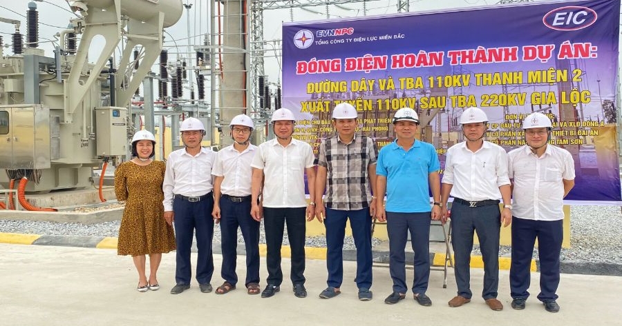 Ban Quản lý dự án Phát triển Điện lực hoàn thành nghiệm thu đóng điện dự án: "Đường dây và TBA 110kV Thanh Miện 2" và "Xuất tuyến 110kV sau TBA 220kV Gia Lộc"