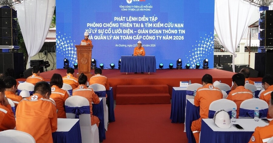 Công ty Điện lực Hải Phòng tổ chức diễn tập PCTT  và TKCN, xử lý sự cố lưới điện quy mô lớn năm 2026
