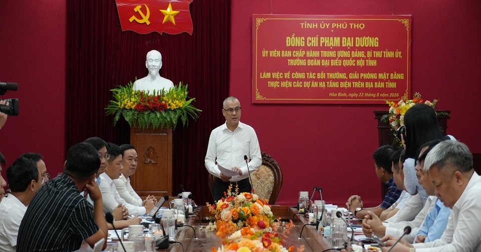 Phú Thọ tập trung tháo gỡ vướng mắc giải phóng mặt bằng, thúc đẩy tiến độ các dự án điện trọng điểm