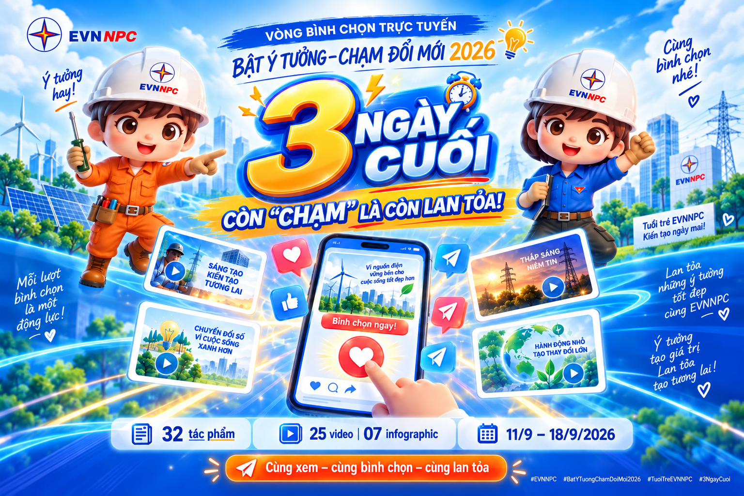 “Bật ý tưởng – Chạm đổi mới 2026” bước vào chặng nước rút bình chọn trực tuyến