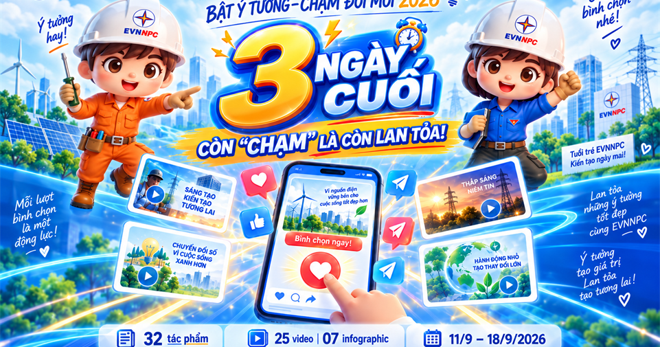 “Bật ý tưởng – Chạm đổi mới 2026” bước vào chặng nước rút bình chọn trực tuyến