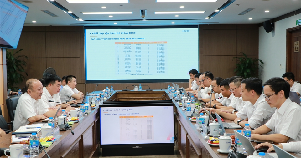 EVNNPC và NSMO tăng cường phối hợp vận hành BESS, nâng cao hiệu quả công tác quản trị phụ tải