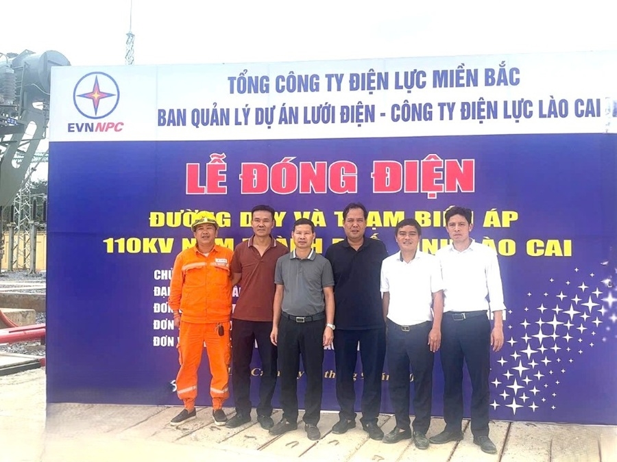 Lào Cai đưa vào vận hành Trạm biến áp 110kV Nam Thành phố công suất 40MVA