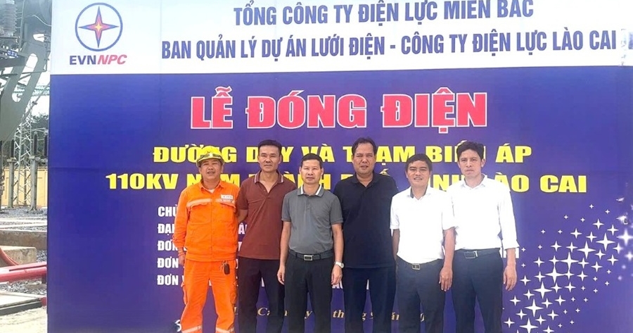 Lào Cai đưa vào vận hành Trạm biến áp 110kV Nam Thành phố công suất 40MVA