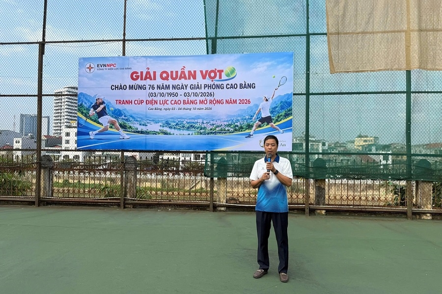 Sôi nổi Giải quần vợt tranh Cúp Điện lực Cao Bằng mở rộng năm 2026