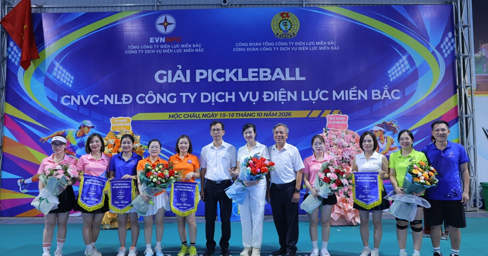 Công ty Dịch vụ Điện lực miền Bắc tổ chức giải Pickleball năm 2026, lan tỏa tinh thần đoàn kết hướng tới Ngày Phụ nữ Việt Nam 20/10
